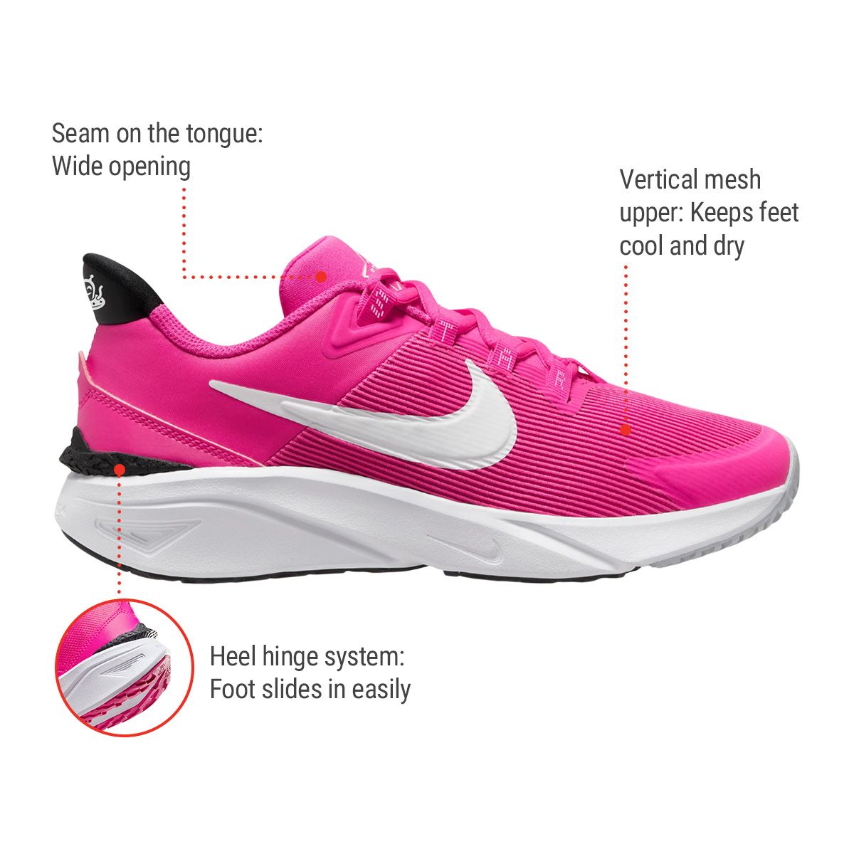 Nike Kids' Grade School Star Runner 4 Running Shoes