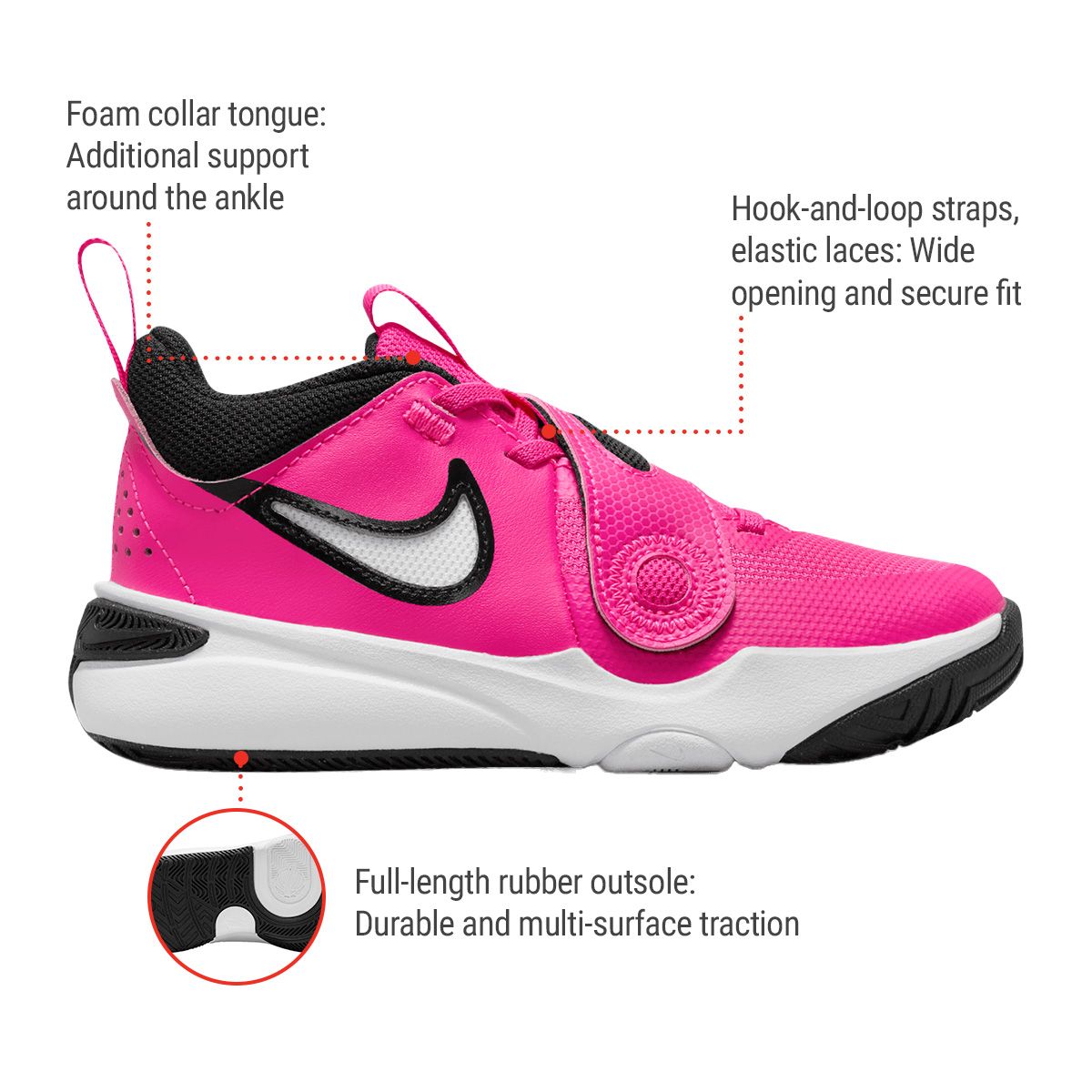 Nike Kids' Pre-School Team Hustle D 11 Basketball Shoes