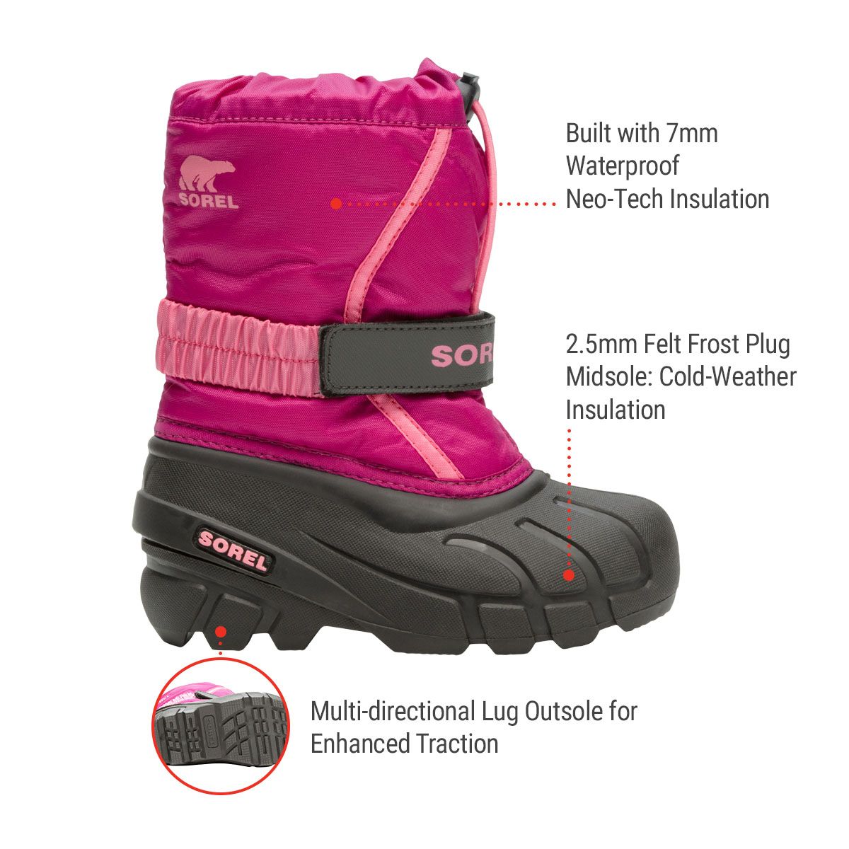 Sorel Kids' Waterproof Insulated Winter Boots