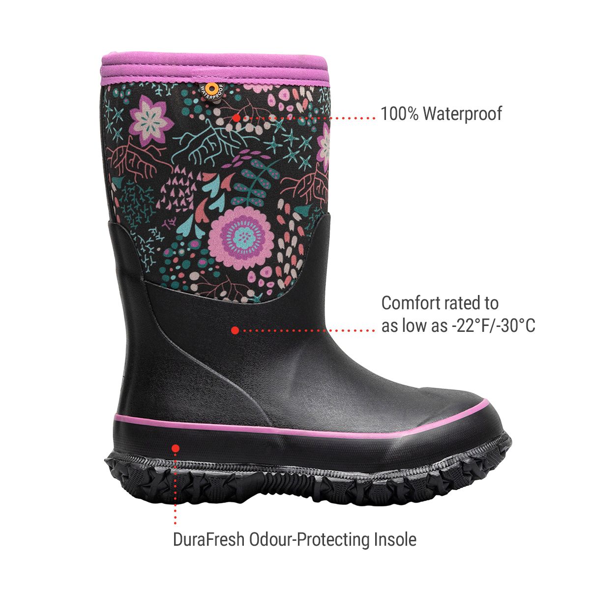 Bogs Kids' Pre-School Stomper Waterproof Winter Boots