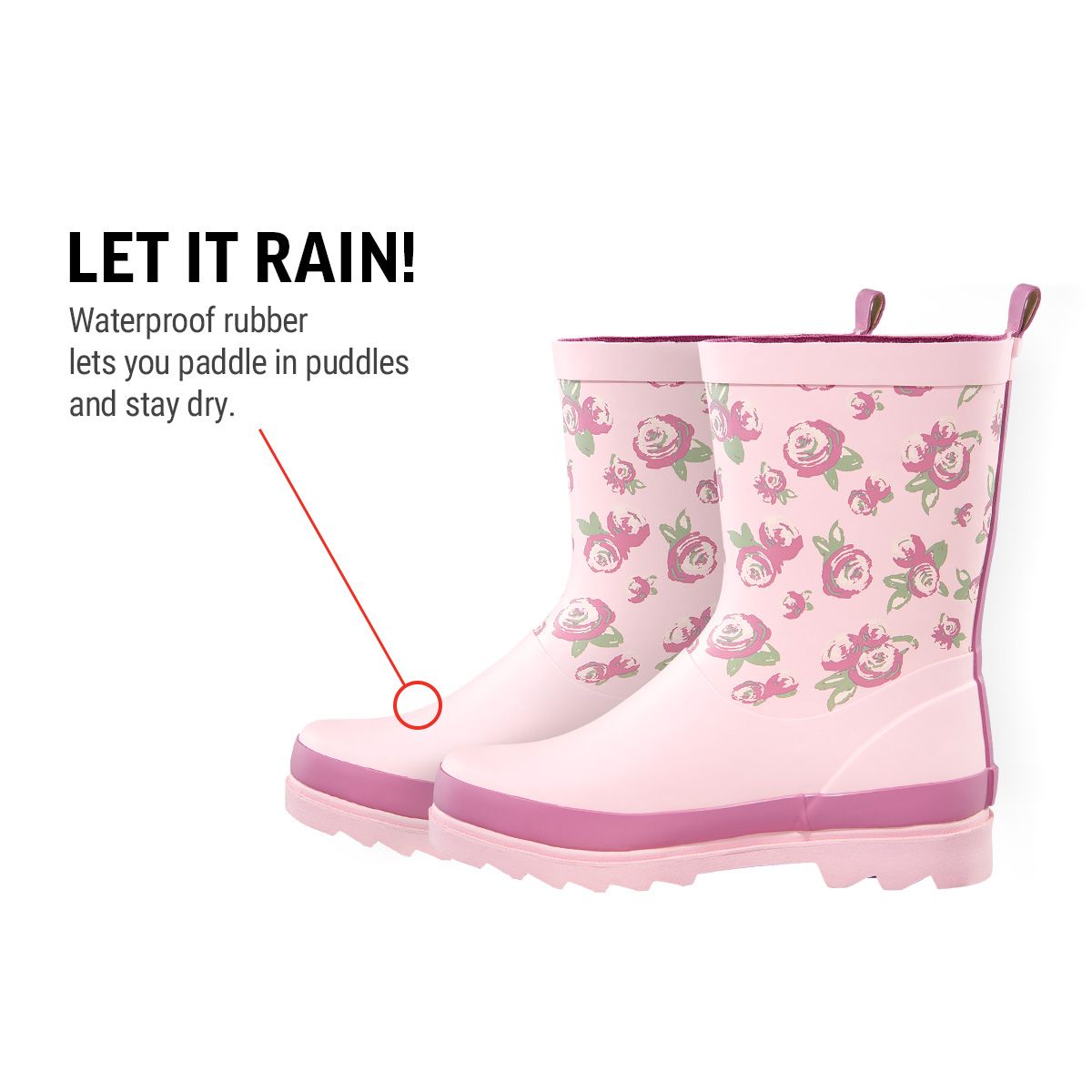 Ripzone Kids' Grade/Pre-School Talia Floral Rain Boots
