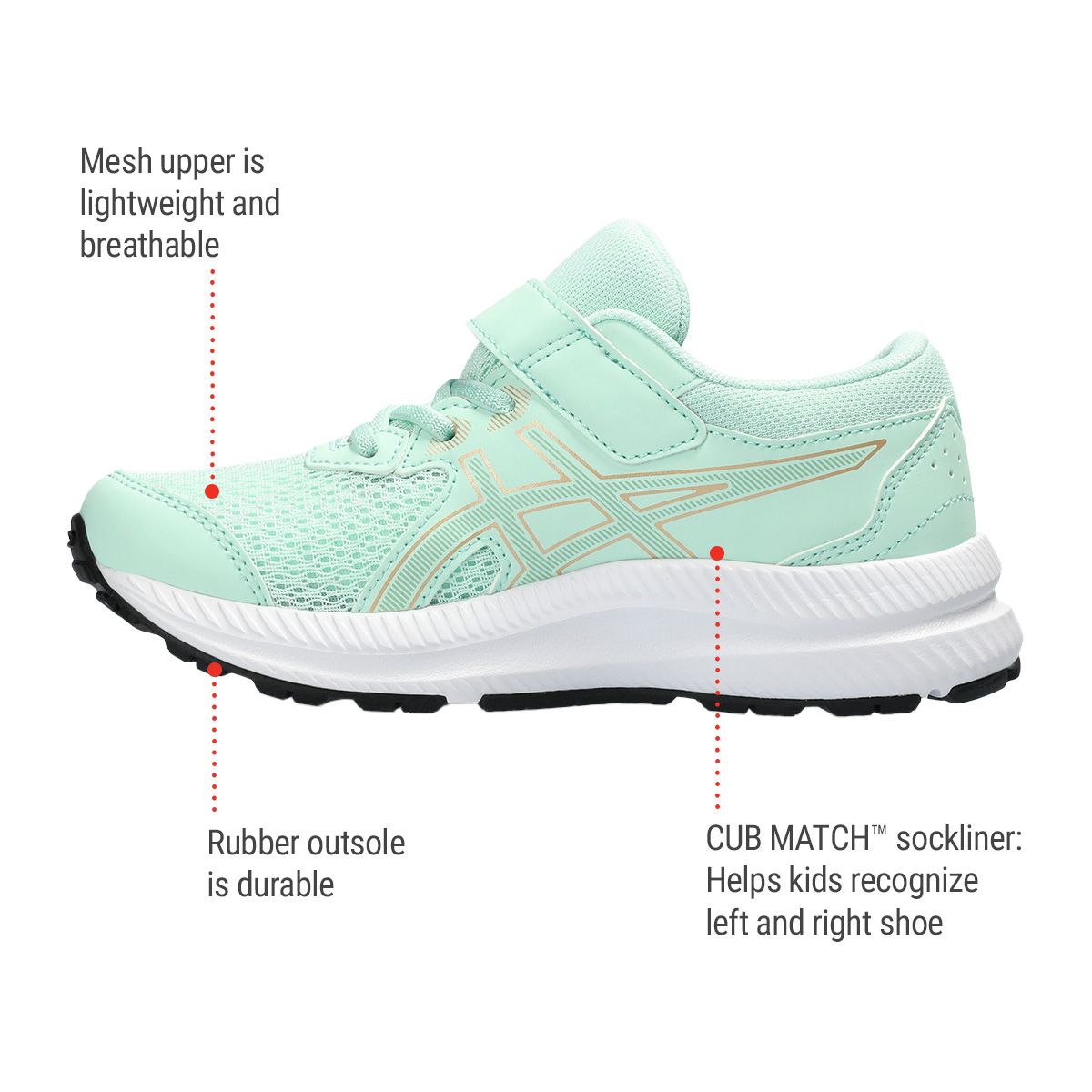 ASICS Girls' Pre-School Contend 8 Running Shoes