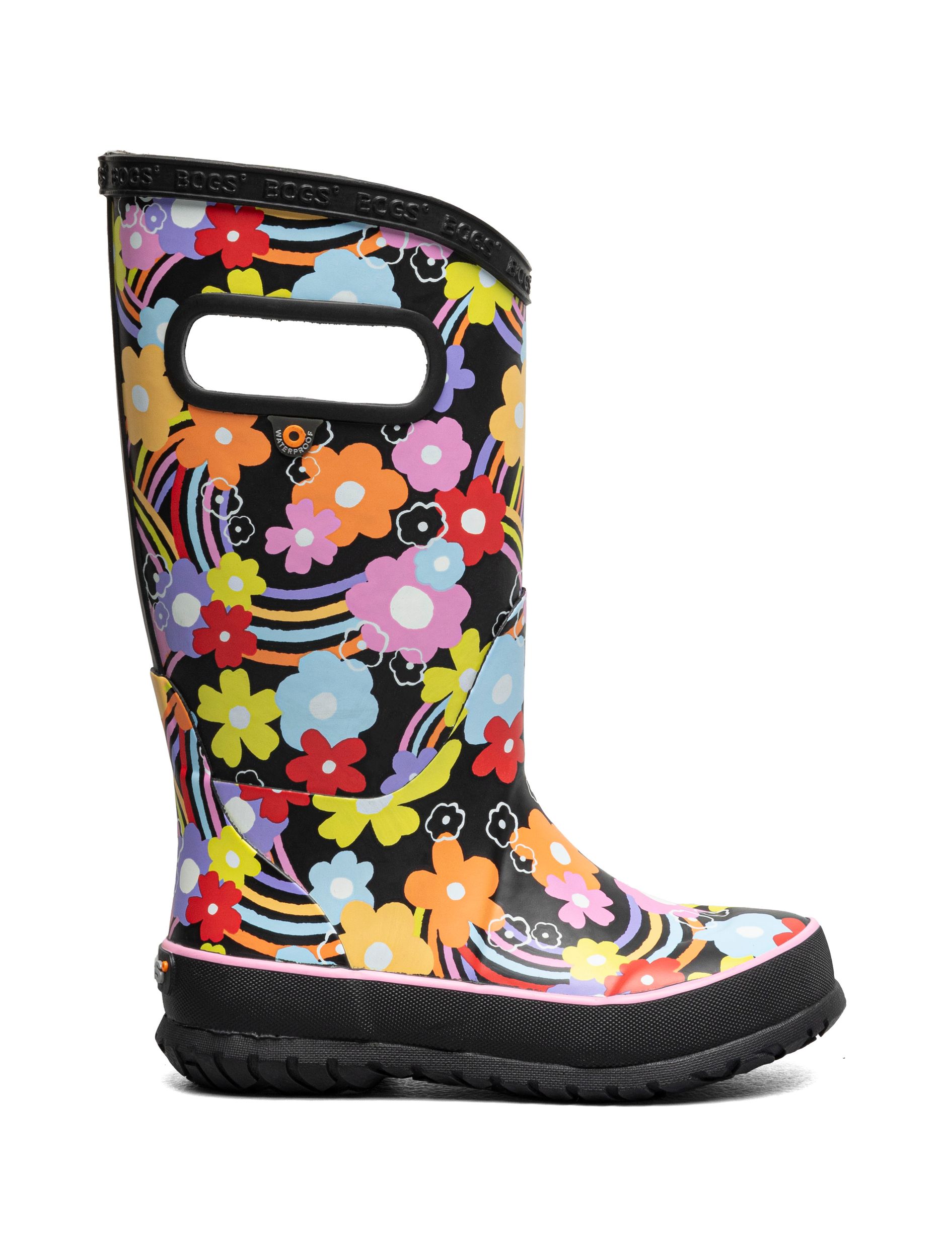 Image of Bogs Girls' Rainbow Flower Rain boots
