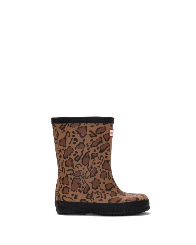 Hunter Kids' Grade/Pre-School Original First Classic Leopard Print Rain Boots
