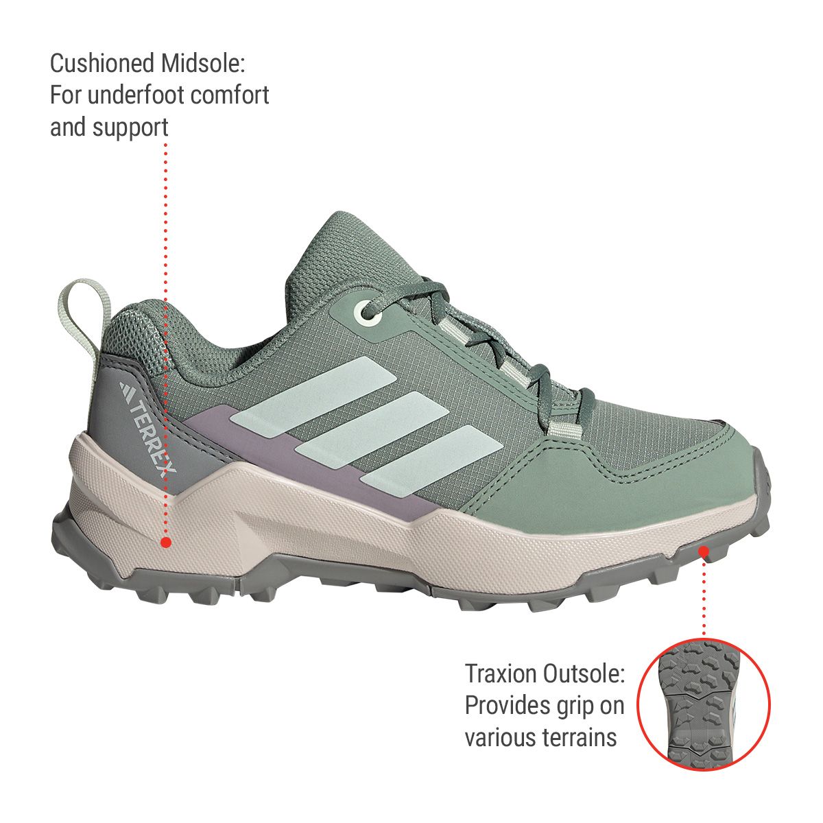 adidas Girls' Grade/Pre-School Terrex AX4 R Hiking Shoes