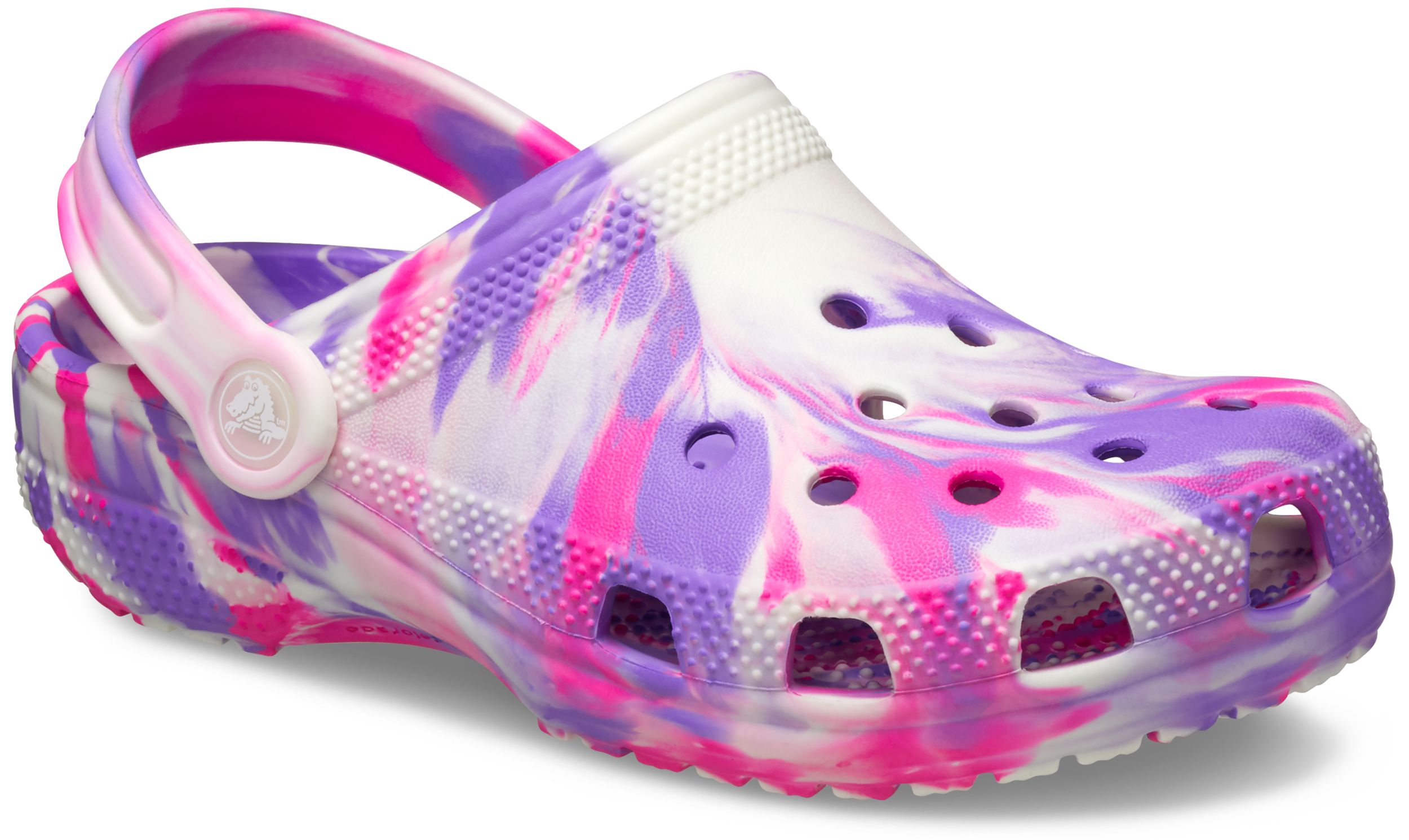 Crocs Kids' Grade School Classic Glow Marbled Clogs