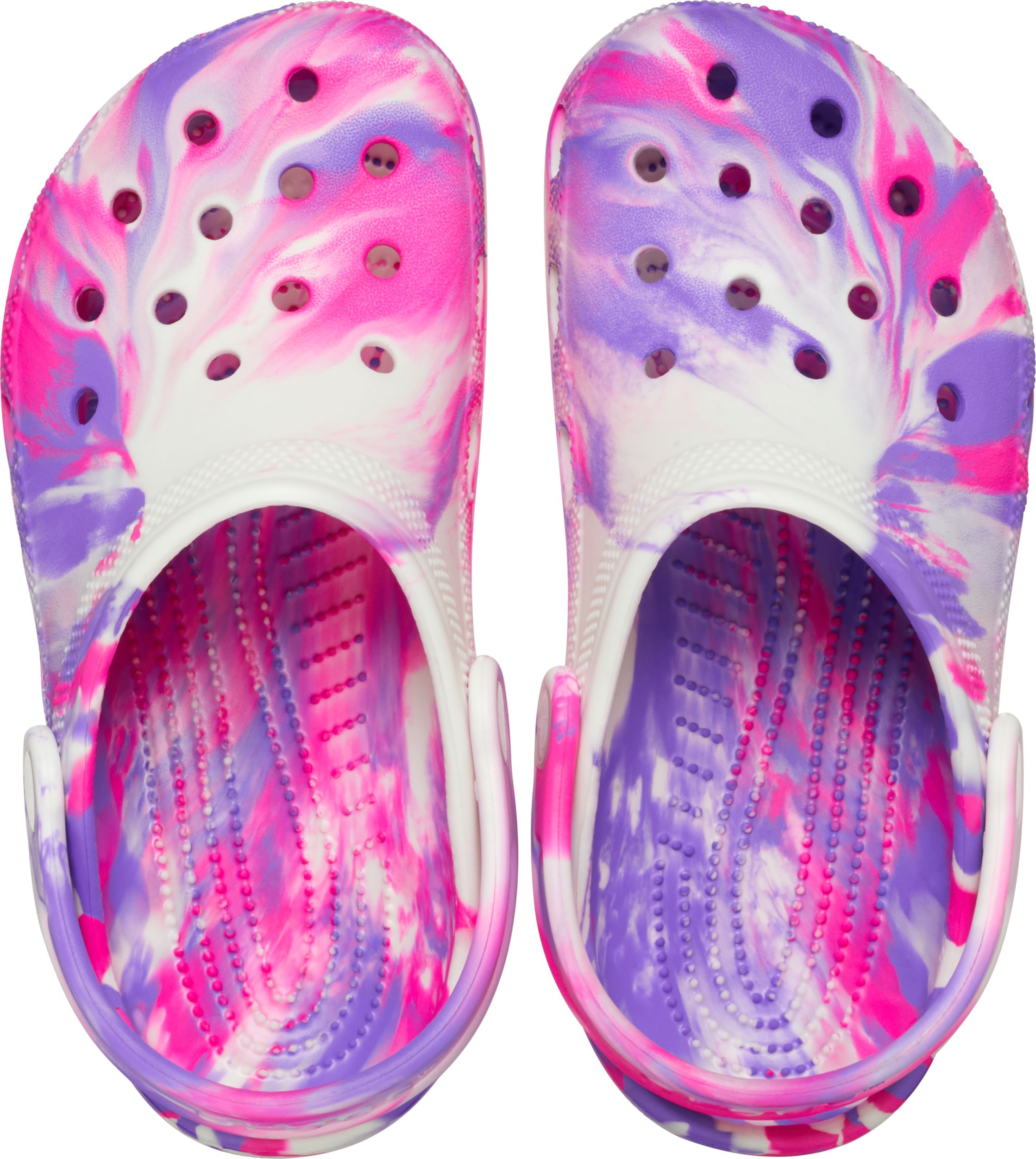 Crocs Kids' Grade School Classic Glow Marbled Clogs
