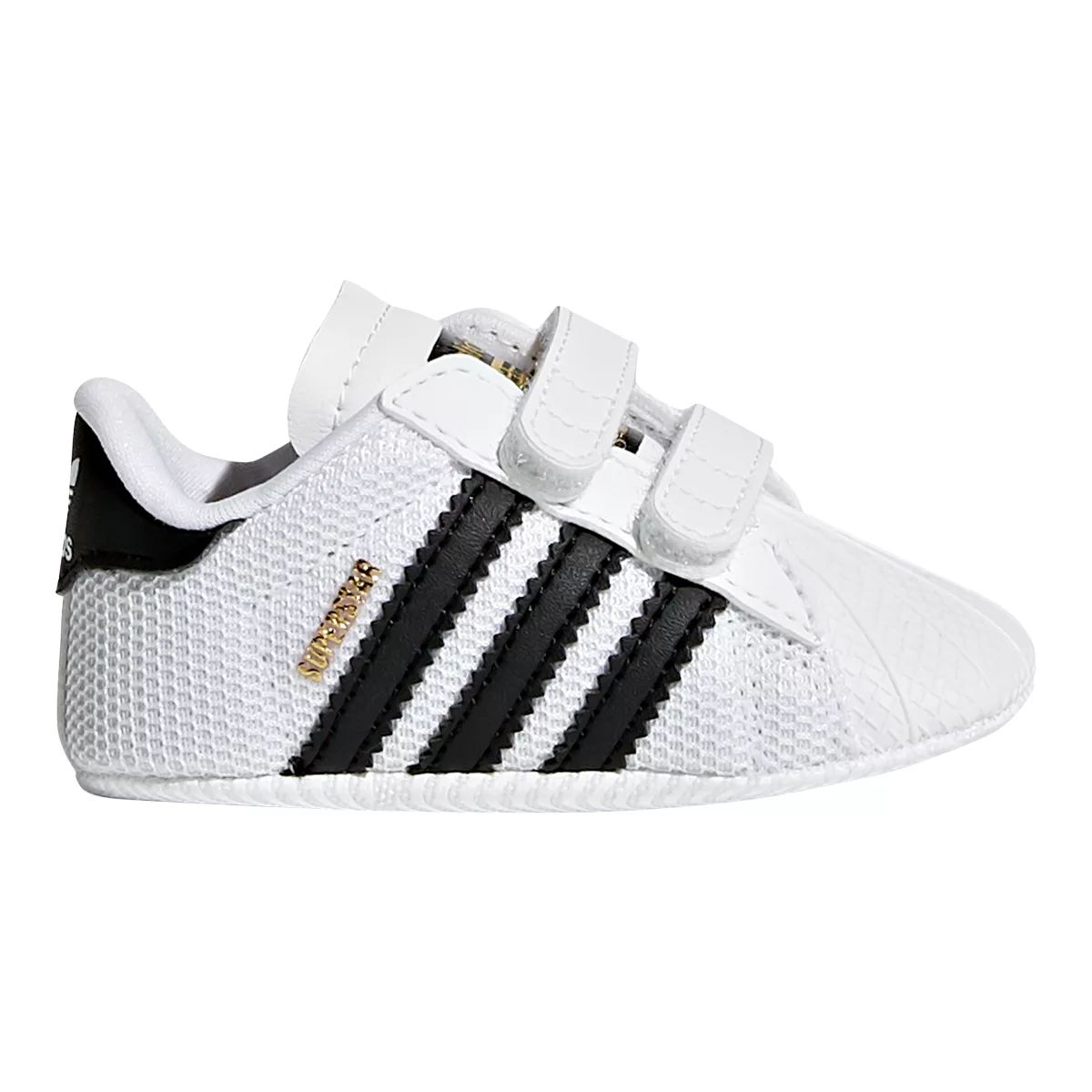 adidas Baby Infant OG Superstar Crib Shoes, School/Casual, Velcro, Mesh,
