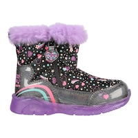 Skechers Kids' Toddler Illumi-Brights Trend Boots, High Top, Slip On, Winter, Light Up Side_Right