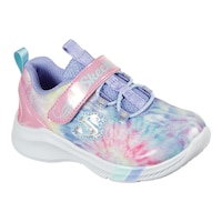 Skechers Kids' Toddler Dreamy Lites Shoes, Slip On, Walking, Running, Velcro Front_Three_Fourths_Angled_Right