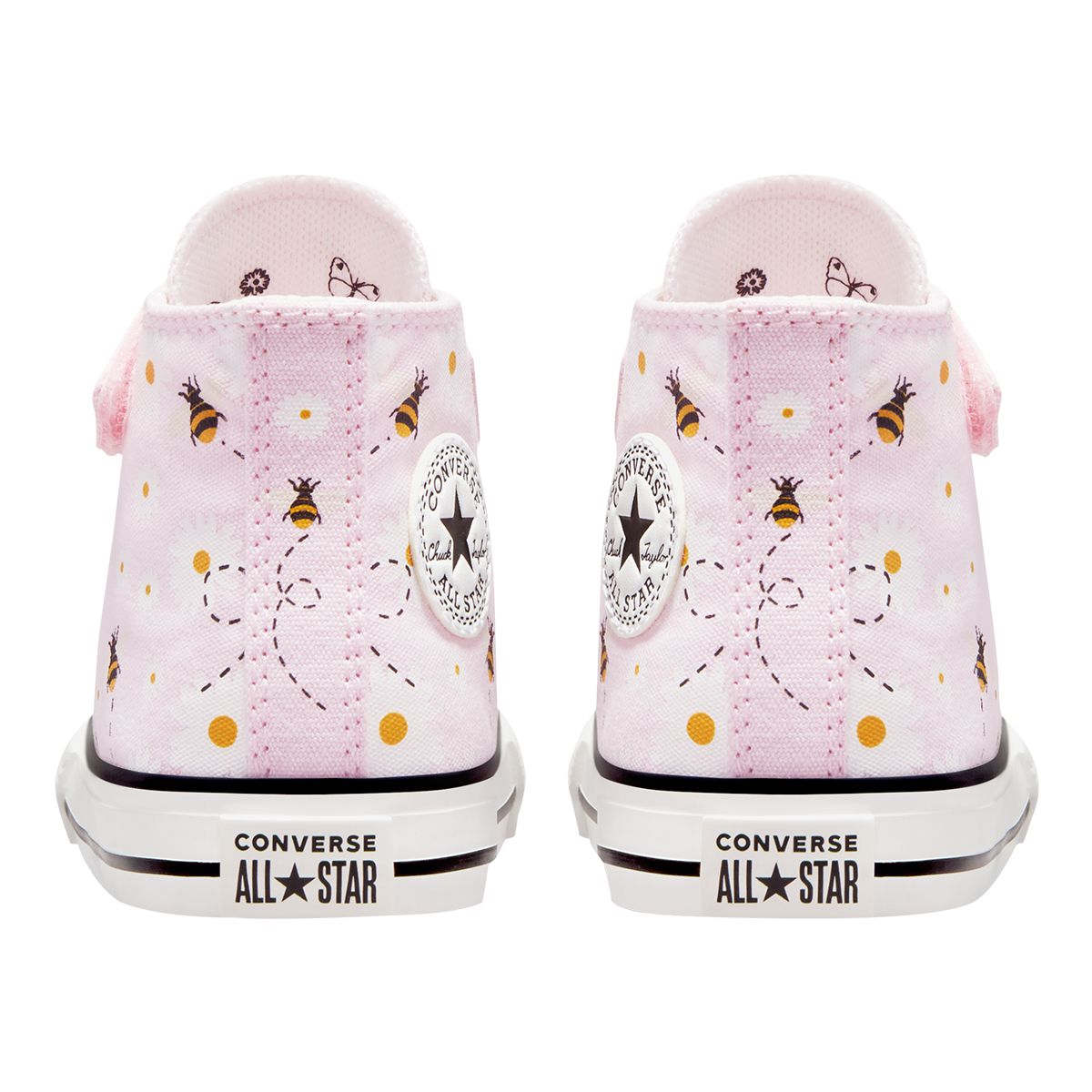 Converse Kids' Toddler Chuck Taylor All Star 1V Bee Yourself Easy On Shoes, Running, Velcro