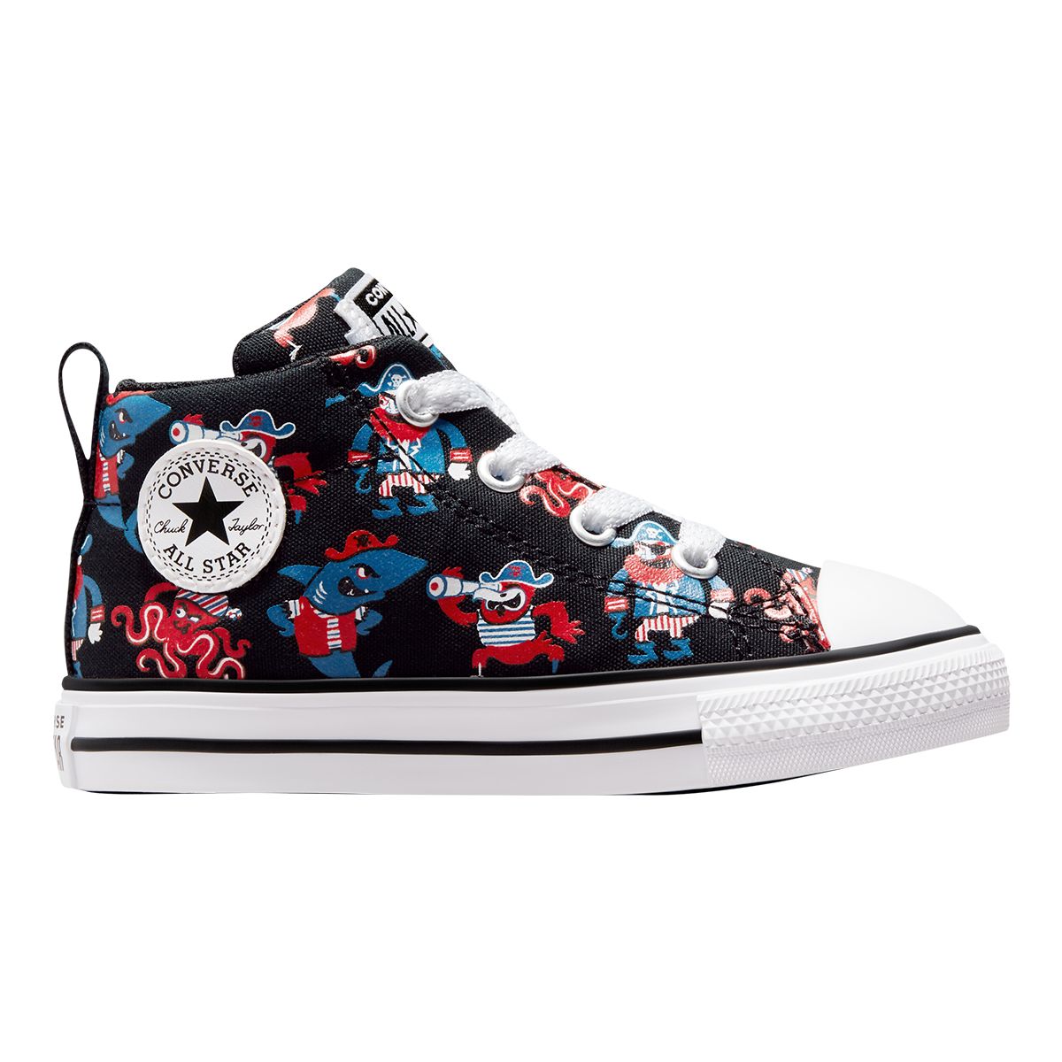 Converse Kids' Toddler Chuck Taylor All Star Street Pirate Print Shoes, Walking, Running