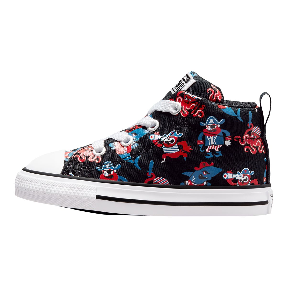 Converse Kids' Toddler Chuck Taylor All Star Street Pirate Print Shoes, Walking, Running