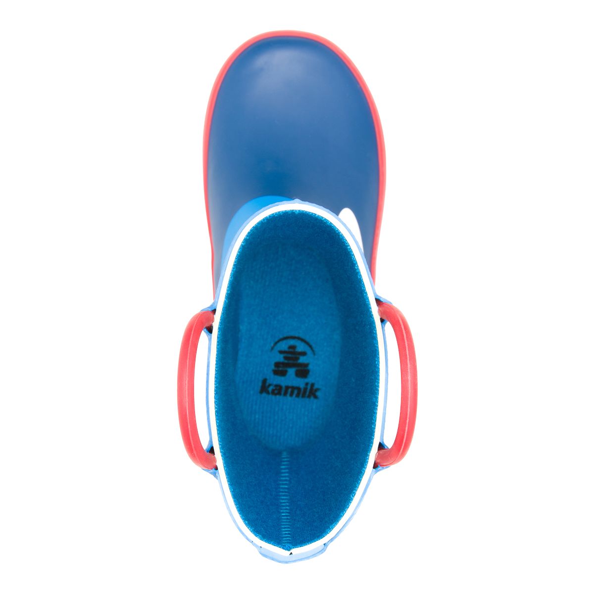 Kamik Kids' Toddler Rocketship Rain Boots, High Top, Slip On, Rubber, Waterproof, Handles