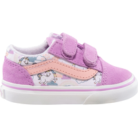 Vans Kids' Toddler Old Skool V Skate Shoes, Sneakers, Girls', Velcro Side_Right