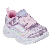 Skechers Toddler Girls' Twisty Brights Shoes Front_Three_Fourths_Angled_Right