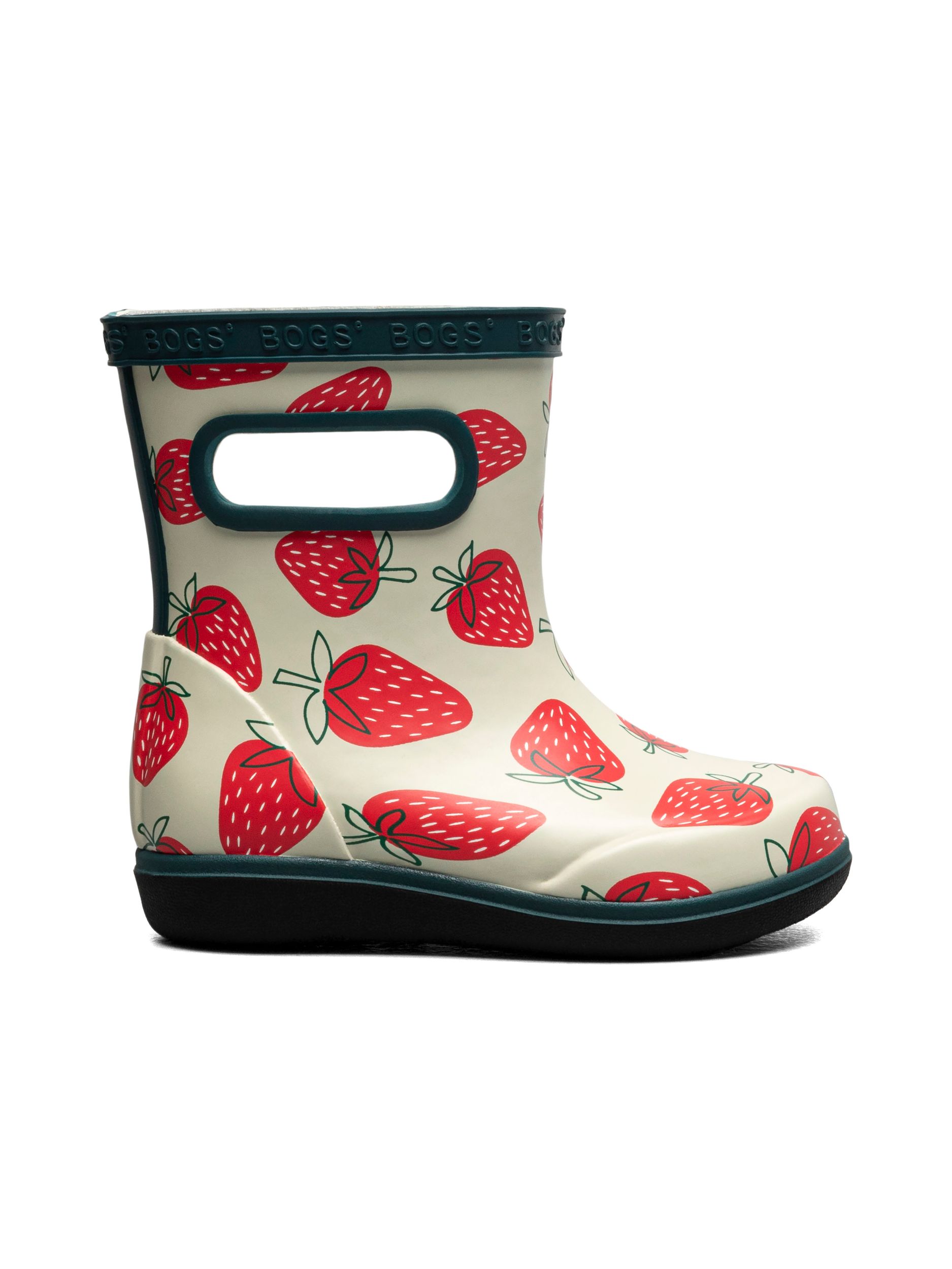 Image of Bogs Toddler Girls' Skipper II Strawberries Moss Rain Boots