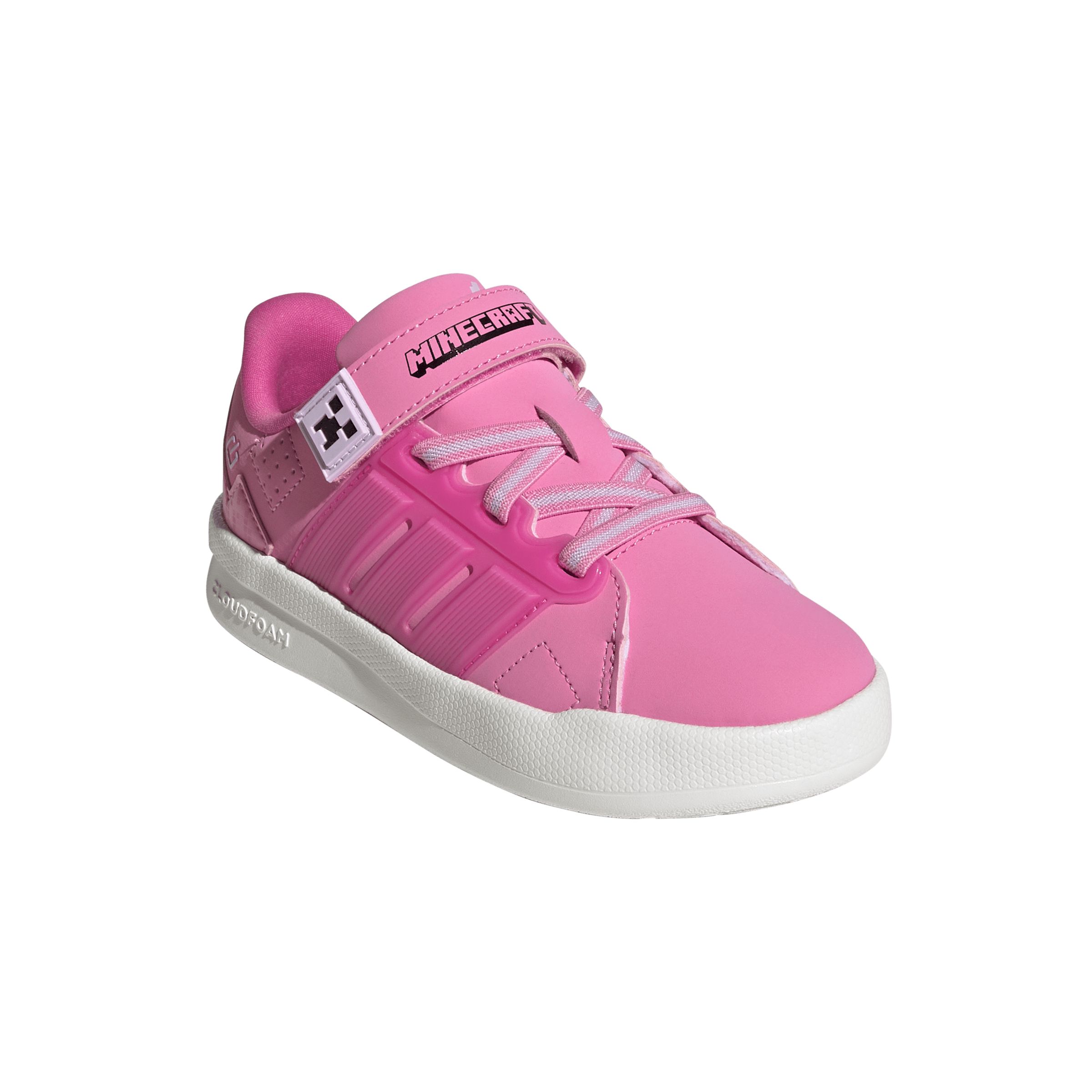 adidas Toddler Kids' Minecraft Lightorama Elastic Laces Shoes Front_Angled_Right