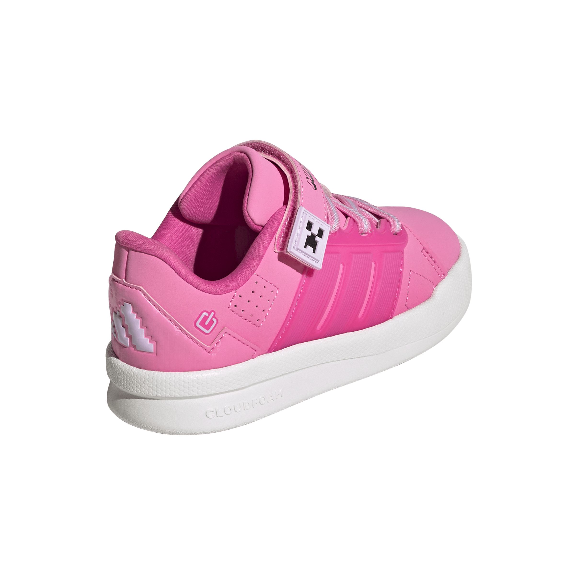 adidas Toddler Kids' Minecraft Lightorama Elastic Laces Shoes Back_Angled_Right