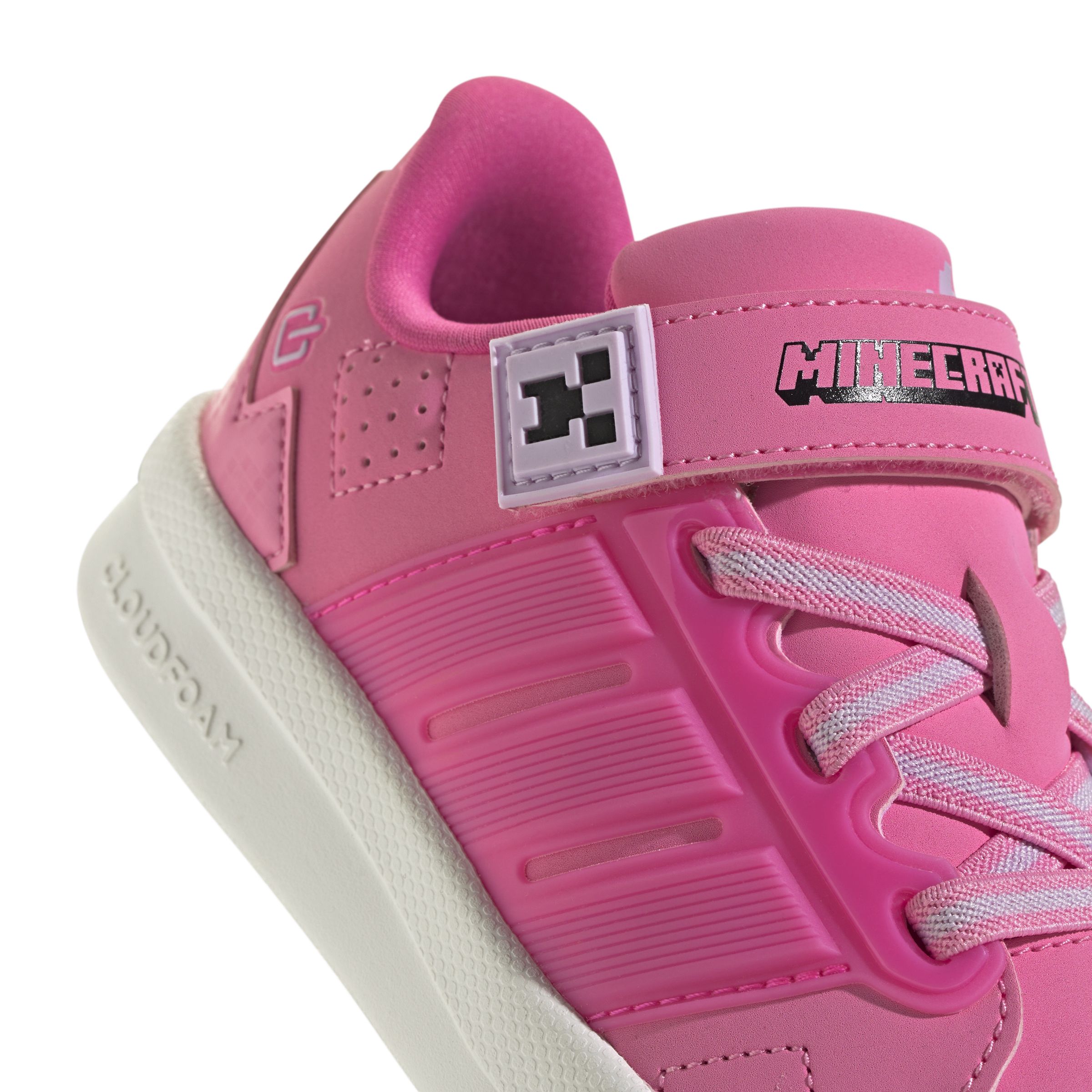 adidas Toddler Kids' Minecraft Lightorama Elastic Laces Shoes CloseUp
