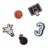 Crocs Basketball All Star Jibbitz Charms - 5 Pack Composite_or_Mixed