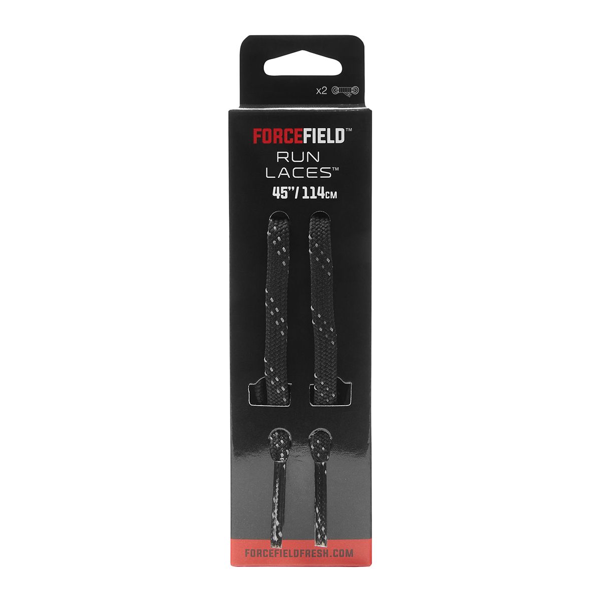 Forcefield Run Flat Reflective Shoe Laces - 45"