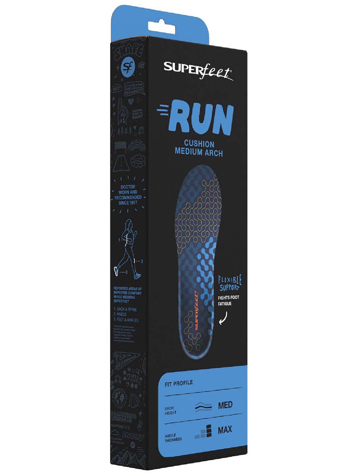 Superfeet Run Cushion Medium Arch Running Shoe Insole