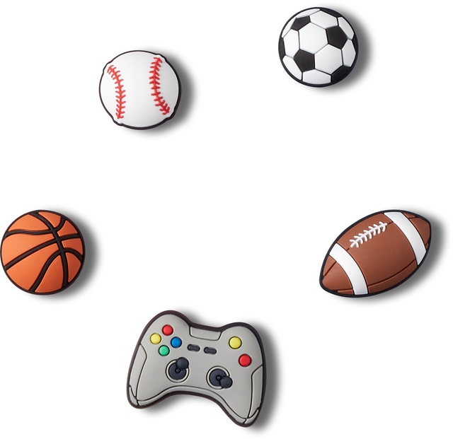 Crocs Sports Jibbitz™ Charms - 5pk Overhead_Flat