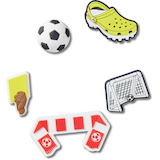 Crocs Jibbitz Soccer Team 5pk Overhead_Flat