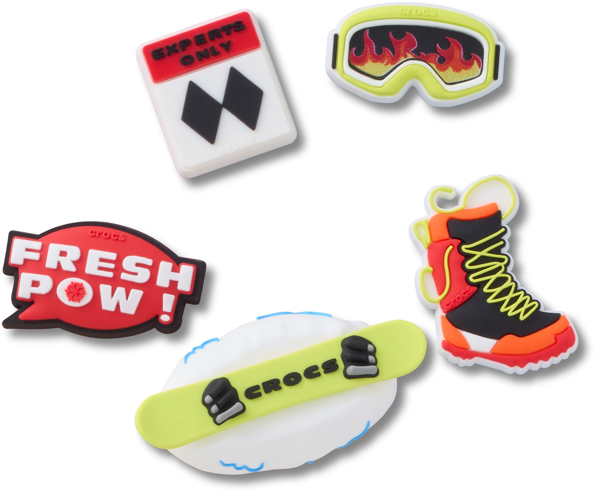 Crocs Snowboarding Jibbitz - 5pk