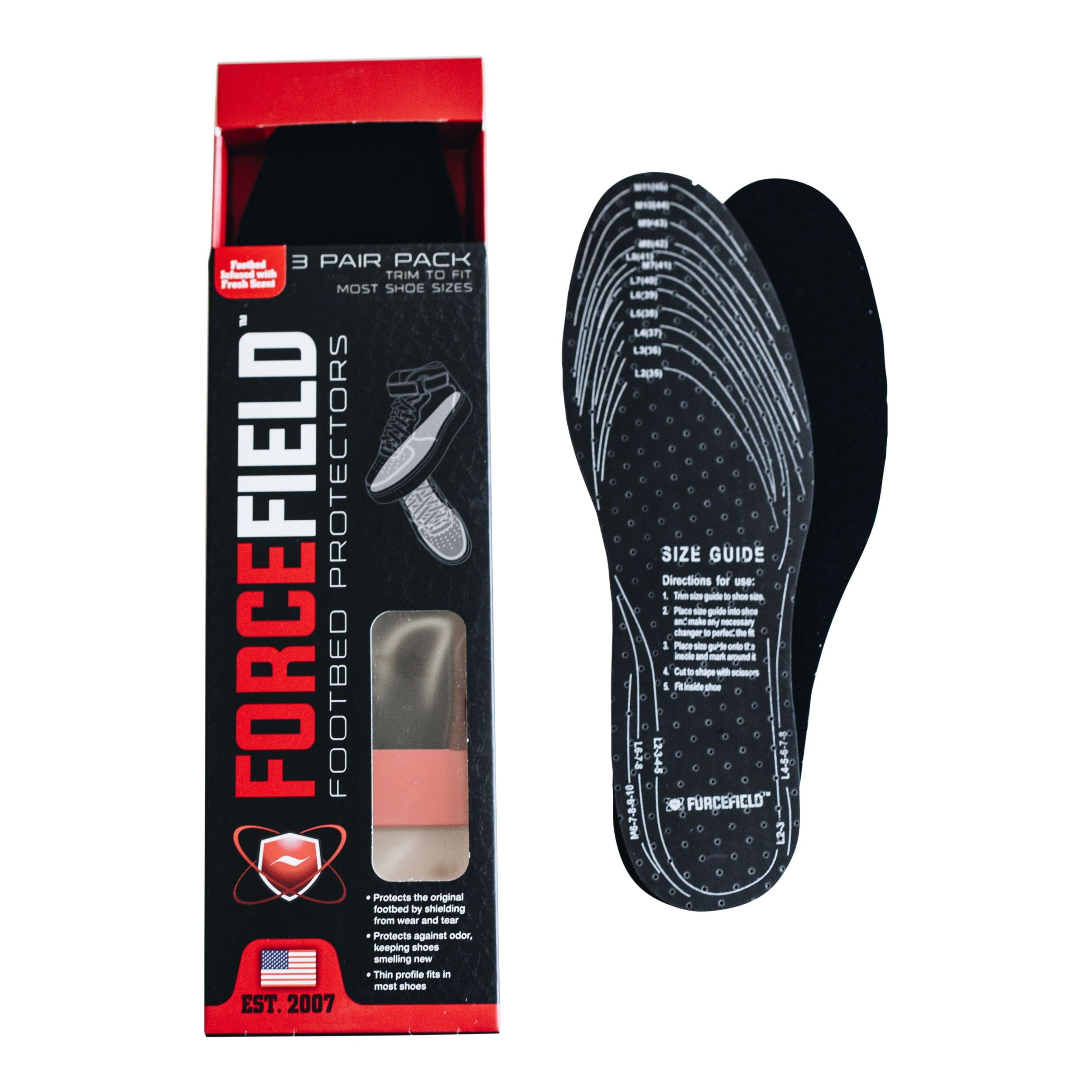 ForceField Footbed Protector Insole 3-pk