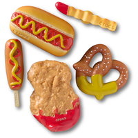 Crocs Junk Food Jibbitz 5-pk Front_Flat