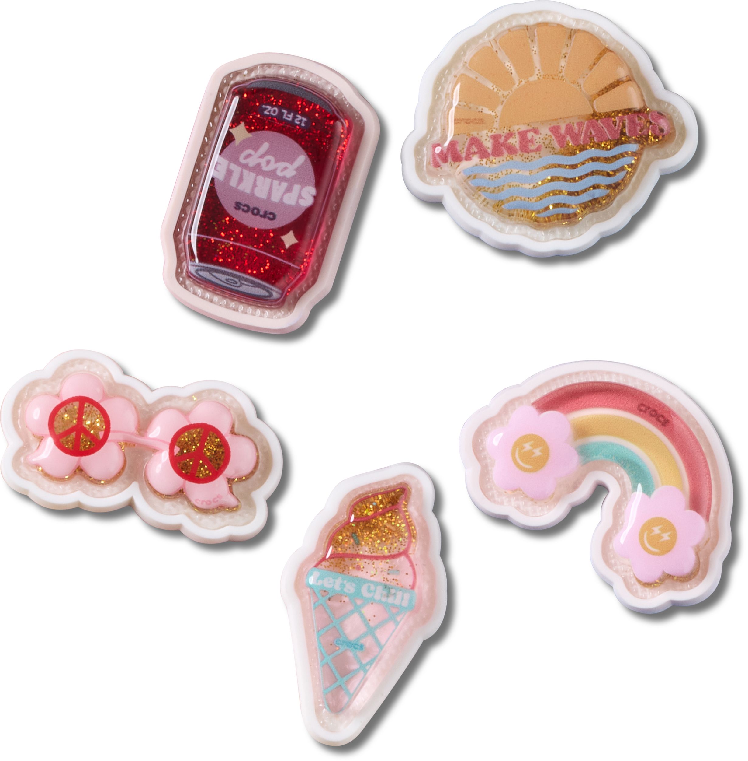 Crocs Retro Summer Jibbitz 5-pk for Clogs and Sandals