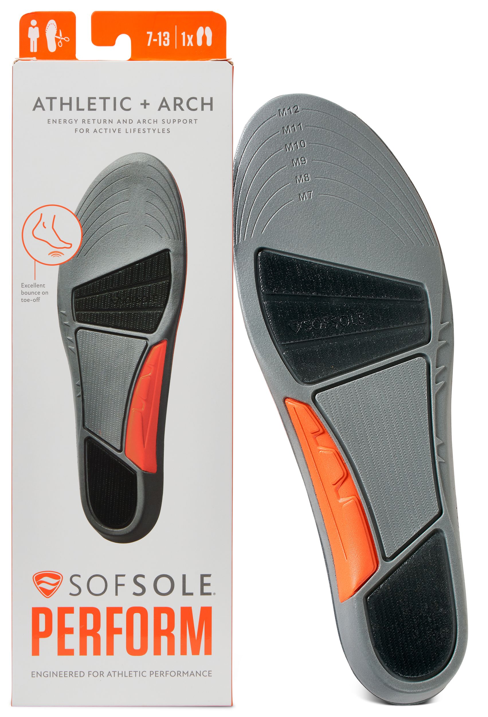 Sof Sole Men's Athletic + Arch Support Insole