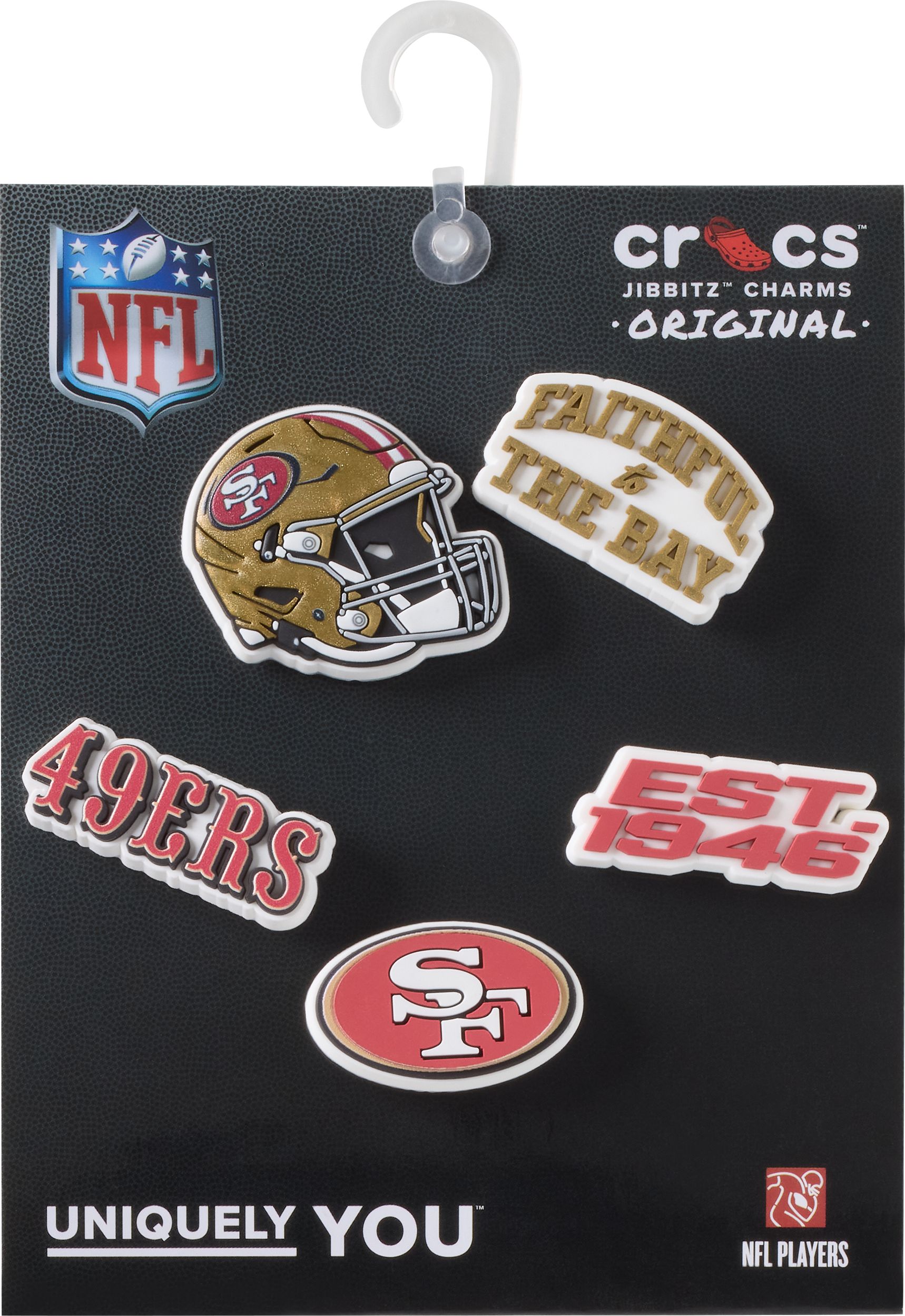 San Francisco 49ers Crocs NFL Jibbitz™ - 5pk