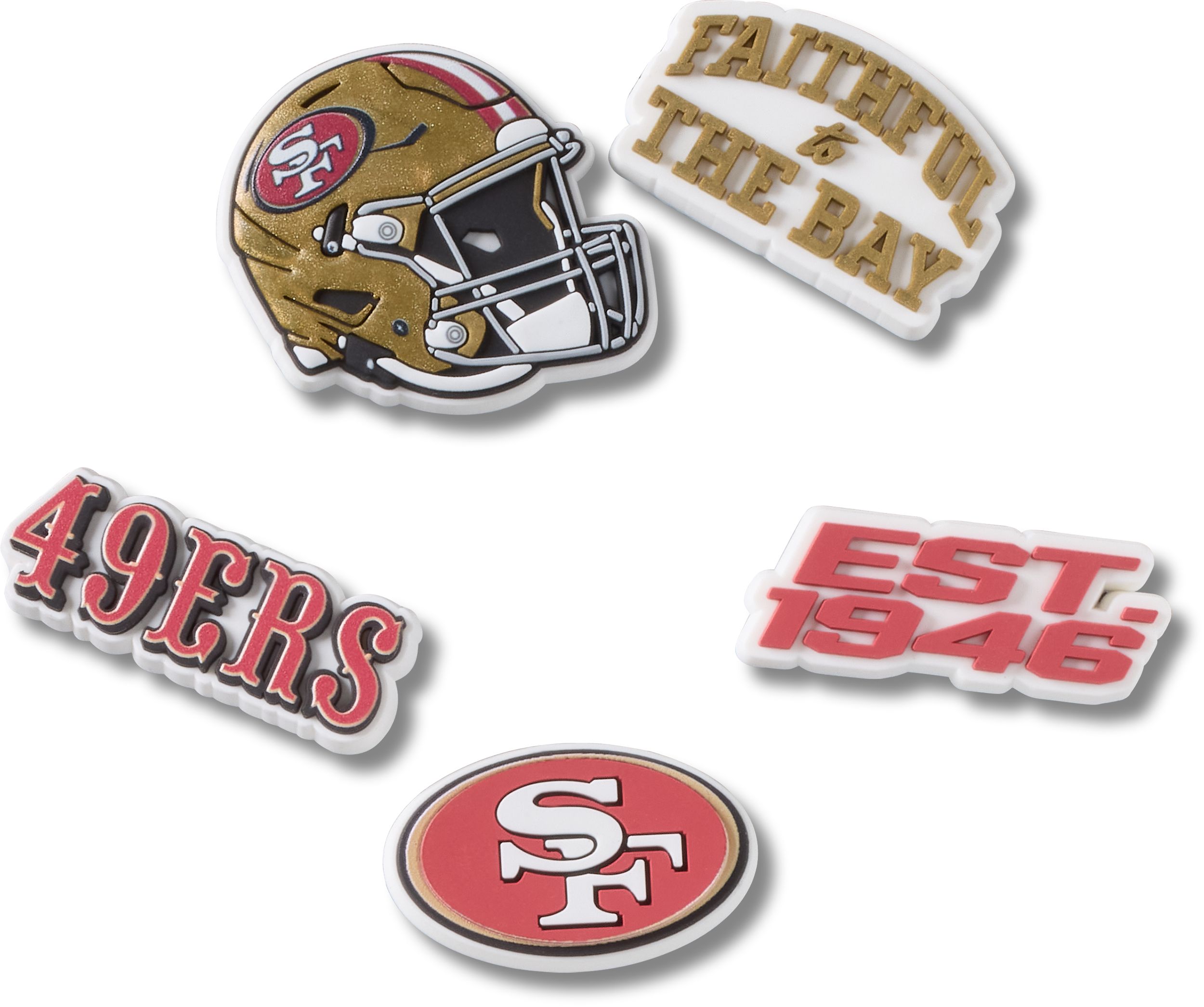 San Francisco 49ers Crocs NFL Jibbitz™ - 5pk