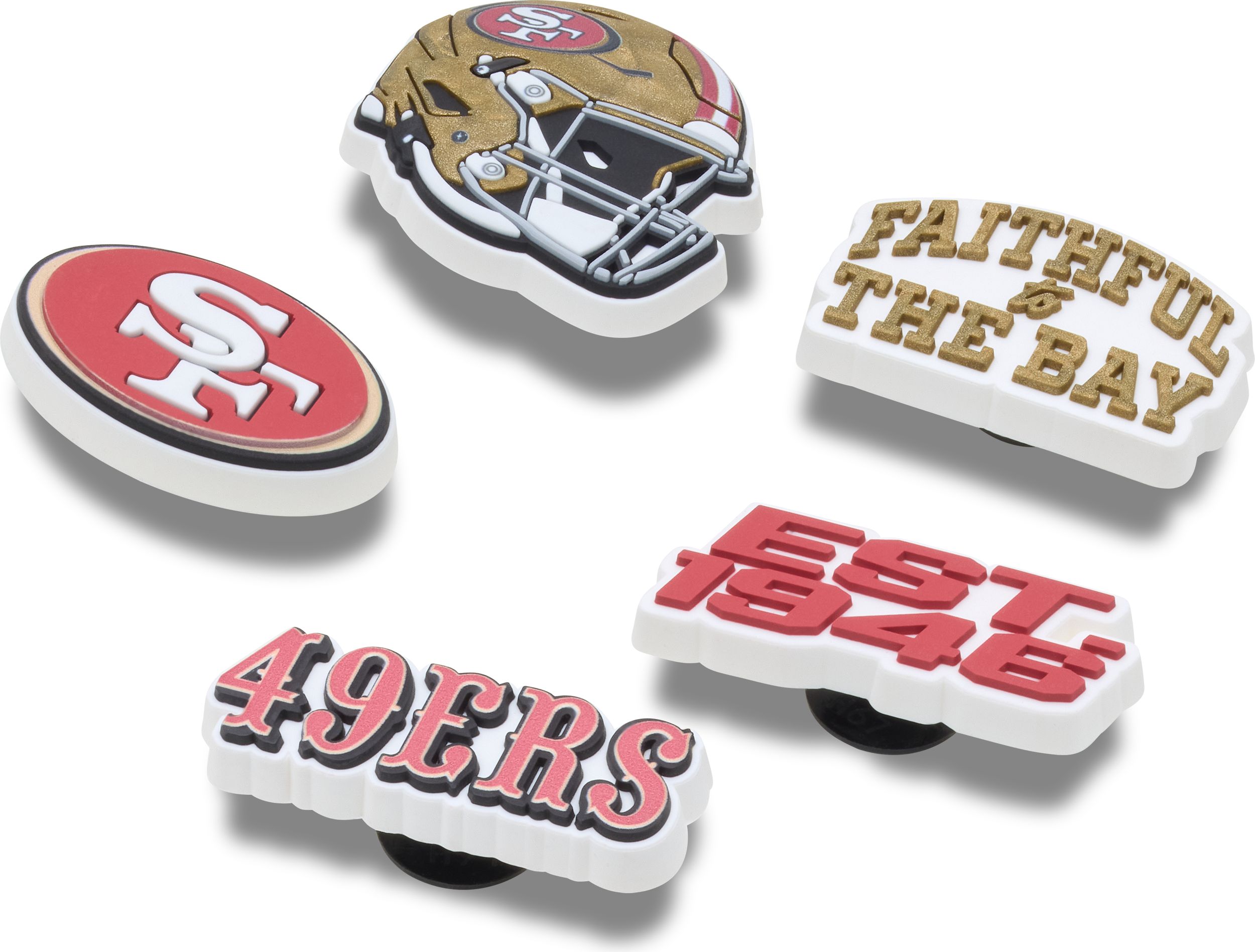 San Francisco 49ers Crocs NFL Jibbitz™ - 5pk