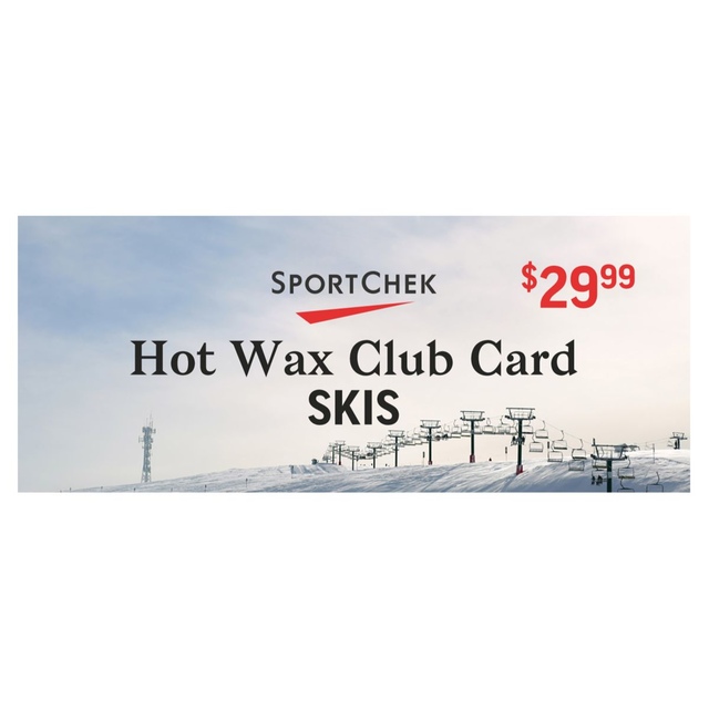 Ski Hot Wax Club Card - 1 Year Unlimited Use Front_Flat