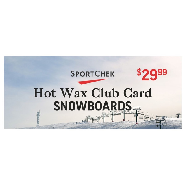 Snowboard Hot Wax Card - 1 Year Unlimited Use Front_Flat