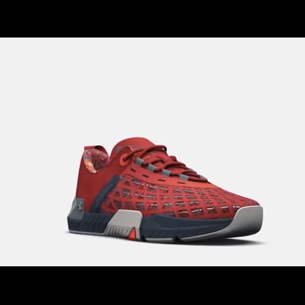 Men's Under Armour Red Wisconsin Badgers TriBase Reign 5 Training Shoes
